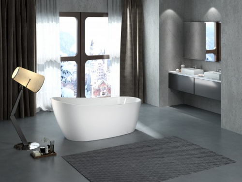 Ванна акриловая отдельностоящая BelBagno, цвет: белый