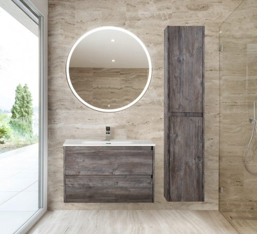BELBAGNO KRAFT-1600 Шкаф подвесной, с двумя распашными дверцами с доводчиками, две полки внутри, левосторонний, 1600x330x300 Pino Pasadena 