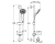 Ideal Standard B9415AA Душевой гарнитур IdealRain: душевая лейка 100 мм и штанга 600 мм