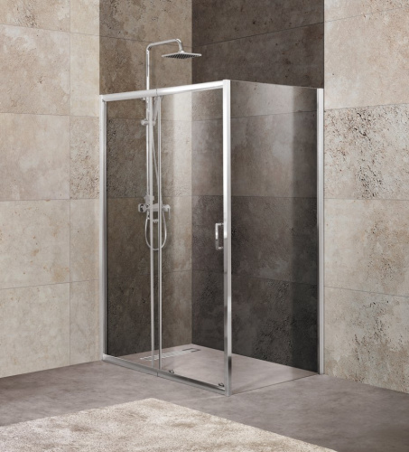 Душевой уголок BELBAGNO UNIQUE-AH-1 матовая усл. разм., (1100-1250)x1000x1900 габ. с диап. рег., (1100-1250)x(985-1000)x1900 Шир. вх., 310-460