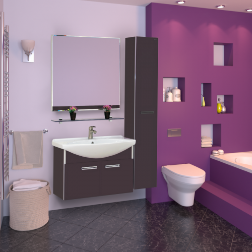 Джулия 85 тумба подвесная коричневая Л-Джу01085-1410По