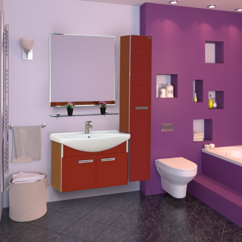 Джулия 85 тумба подвесная красная Л-Джу01085-0410По