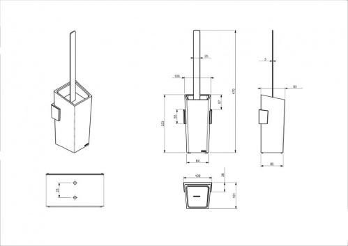 Ерш к стене Solid Surface (Минеральный компазитный материал) (158799), S-2, Sonia