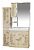 Бабочка - 90 Тумба прямая бежевая патина Л-Баб01090-033Пр