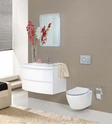 Сиденье белое с металлическими креплениями и с системой Soft close BelBagno, серия PROSPERO