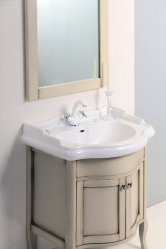  Зеркало 65x110, CEZARES LORENZO, вариант отделки:  03, выкрас: Bianco Patinato