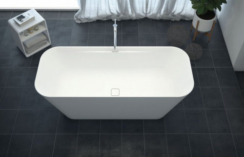 Ванна из литьевого мрамора CEZARES, TITAN-SQUARE-170-70-57, цвет: белый