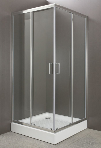 Душевой уголок BELBAGNO UNO-A-2 матовая условный размер, мм:850x850x1850 габариты с диапазоном регулировок, мм:(835-850)x(835-850) Ширина :410