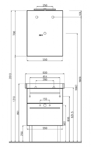 Тумба под раковину Villeroy&Boch 2DAY2 A981 00E4 60 см, белая