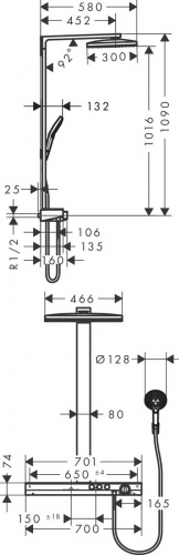 27109400 Rainmaker Select 460 2jet Showerpipe