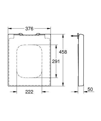 Сиденье Grohe Cube Ceramic 39488000 с микролифтом SoftClose