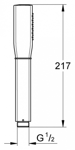 Ручной душ Grohe Rainshower Grandera Stick 26037IG0, хром/золото