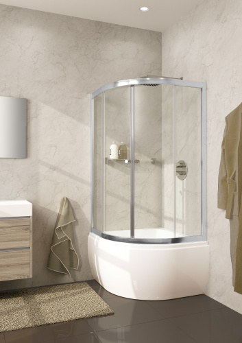Душевой уголок Riho Lucena Quadrant GSET021 90 x 90 см, четверть круга, стекло прозрачное
