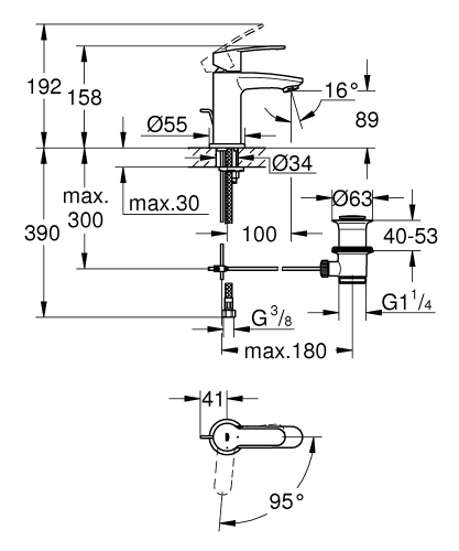 Смеситель Grohe Eurostyle Cosmopolitan 2338720E для раковины
