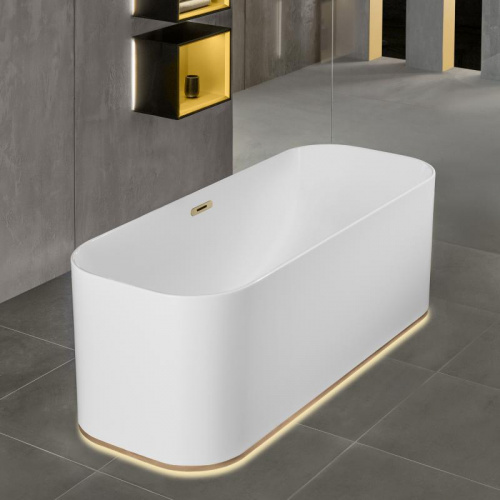 Квариловая ванна Villeroy&Boch Finion 170 x 70 см UBQ177FIN7A200V101, фурнитура шампань
