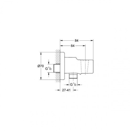 Гигиенический душ со смесителем Grohe BauLoop 124895, ручной, хром