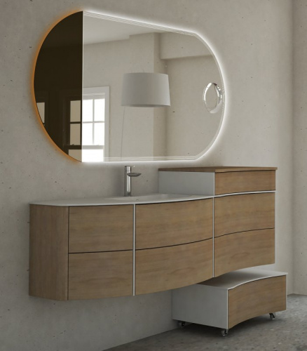 Акриловый топ Solid Surface для тумбы, CEZARES SOHO 150, исполнение: Белый