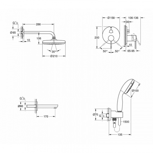 Душевая система Grohe Essence 119699