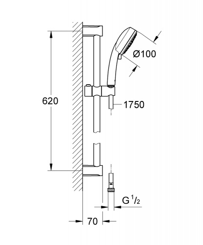Душевая стойка NTempCosmo III GROHE 27786002