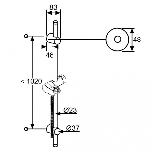 Душевая штанга Kludi A-Qav 6209505-00