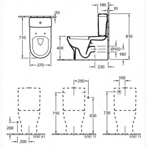Унитаз компакт Villeroy&Boch Architectura 5686 10 01