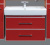Гранд Lux 80 с 2-мя ящиками бордовая Croco Л-Грл01080-1092ЯКр