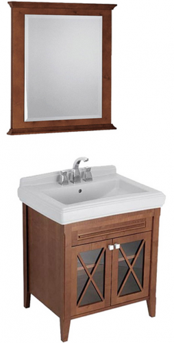 База под раковину Villeroy&Boch Hommage 8995 01 с зеркалом 8565 и раковиной, белый Альпин / старвайт