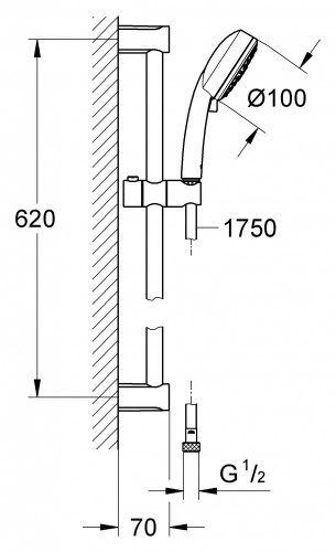 Душевой гарнитур Grohe New Tempesta Cosmopolitan 100 27787002 (27787001)