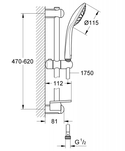 Душевая стойка EUPHORIA Mono GROHE 27266001