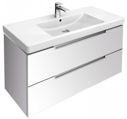 Тумба под раковину Villeroy&Boch Subway 2.0, A697 00DH, белый глянец, Ш98,7*В52*Г44,9 см