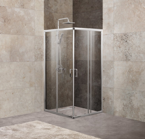 Душевой уголок BELBAGNO UNIQUE-A-2 прозрачное усл. разм., (850-1000)x(850-1000)x1900 габ. с диап. рег., (850-1000)x(850-1000)x1900 Шир. вх., 510