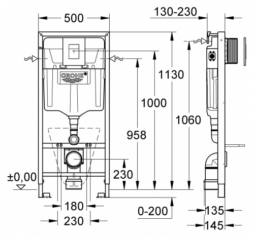 Инсталляция GROHE RAPID SL 38775001
