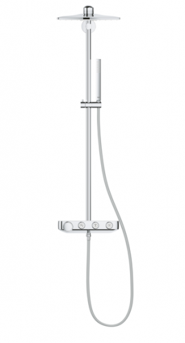 Душевая система с термостатом Grohe Euphoria SmartControl Cube 310 DUO 26508LS0, цвет верхнего душа белая луна