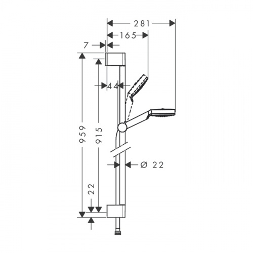 26537400 Crometta Душевой набор 1jet 90 cm