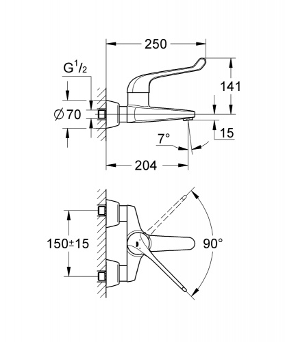 Смеситель Grohe Euroeco Speсial, 32795000 для раковины медицинский