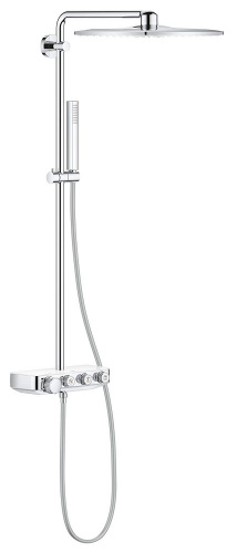 Душевая система с термостатом Grohe Euphoria SmartControl Cube 310 DUO 26508LS0, цвет верхнего душа белая луна