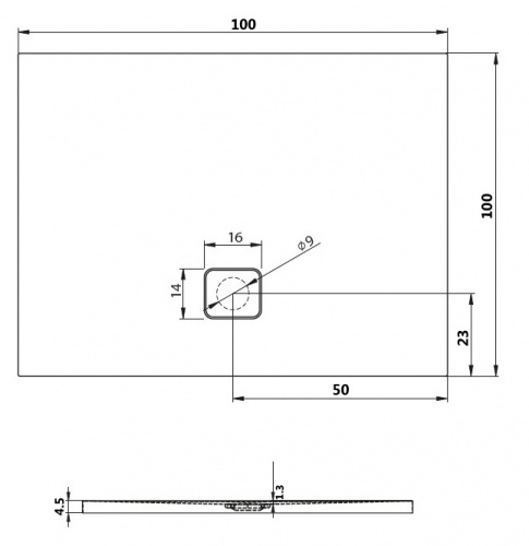 Душевой поддон Riho Basel 430 100 x 100 см DC341600000000S акриловый, квадратный, цвет черный глянцевый