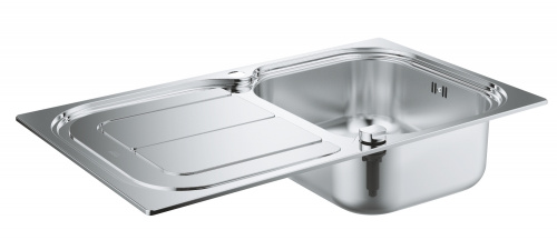 Мойка Grohe K300 из нержавеющей стали с корзинчатым вентилем, 31563SD0, левая