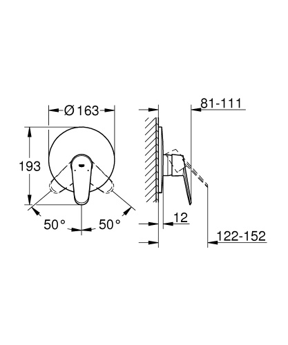 Смеситель Grohe Eurodisc Cosmopolitan 19549002 для душа