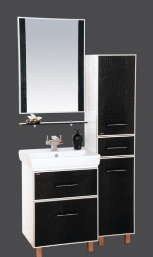 Гранд Lux 80 с 2-мя ящиками черно-белая Croco Л-Грл01080-249П2ЯКр