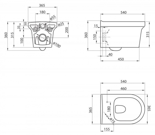 Унитаз подвесной BelBagno Vella BB829CH