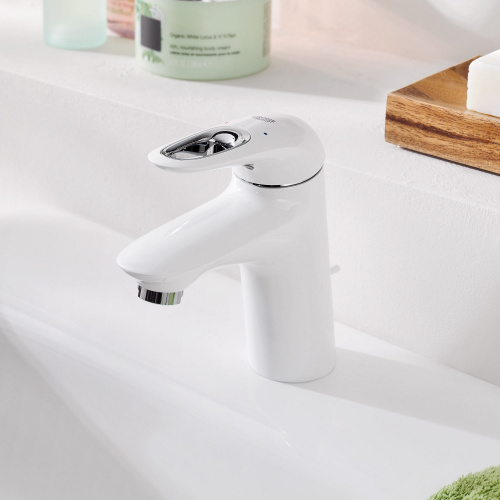 Grohe 33558LS3 Eurtostyle Смеситель для раковины 84 мм со сливным гарнитуром EcoJoy