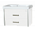 Джулия QVATRO - 75 Тумба с 2 ящ. подвесная белая White Л-Джк01075-5210П2Я