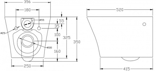 Унитаз подвесной BelBagno Flay-R BB506CH, безободковый