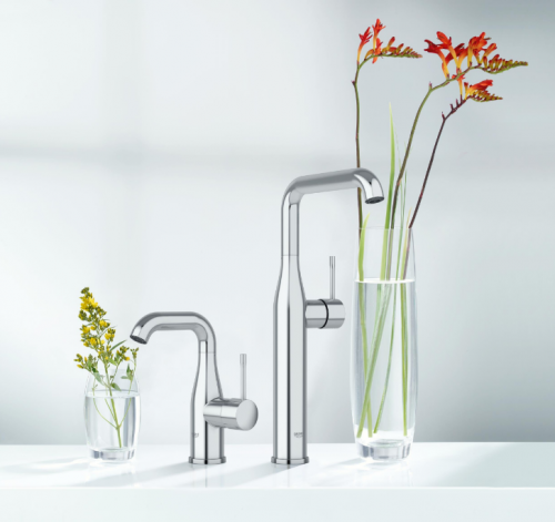 Grohe 32901001  Essence Смеситель для свободностоящей раковины 322 мм гладкий EcoJoy