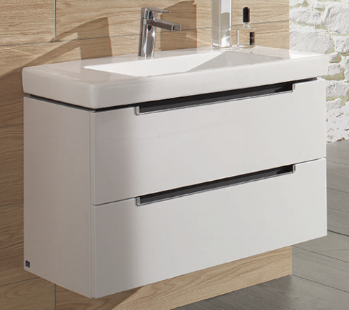 Тумба под раковину Villeroy&Boch Subway 2.0, A696 00DH, белый глянцевый, 78,7*52*44,9 см