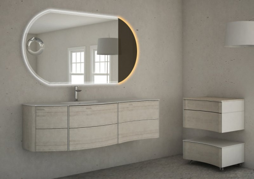 Подвесной шкаф с двумя ящиками,61х48х45, CEZARES SOHO 150, исполнение: Rovere Tobacco
