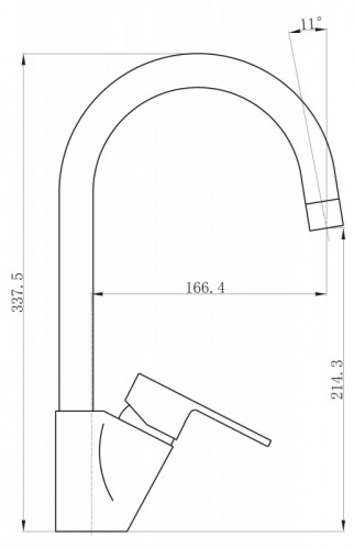 Смеситель для кухонной мойки BelBagno Loyd LOY-LAM-CRM