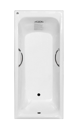 Ванна чугунная Castalia Prime S2021 Ц0000147 180 х 80 см, с ручками, белая