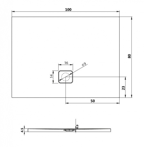 Душевой поддон Riho Basel 404 100 x 80 см DC141700000000S акриловый, прямоугольный, цвет черный матовый
